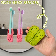 1Pair Dopamine Self-adhesive Toothbrush Holders Hole Shoes Shape Punch-free Shaver Shelf Plastic Wal