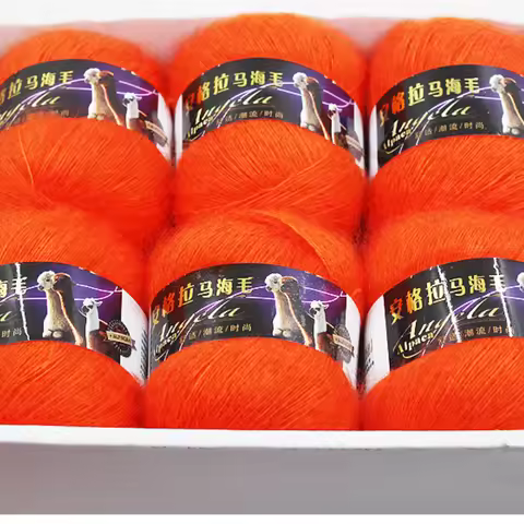 Plush Alpaca Mohair Wool Yarn for Knitting Sweater Scarf, Puffy, Soft, Warm, Chunky Crochet Thread, 