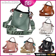 -new@❦BBD Women's Silk Scarf Fashionable Bucket Sling Bag CS188