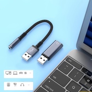 SUN USB to 3 5mm Converters USB to 3 5mm Audios Adapter for Headphones and Microphones on Multiple D