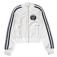 成色極佳的香奈兒 (CHANEL) 2023 P74166 Coco Mark 標誌5號貼片，亮片裝飾，黑白相間短款夾克，尺碼 38，帶衣夾，意大利製造，正品，女士