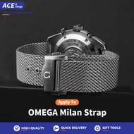 Apply To OMEGA NO TIME TO DIE 007 Series Milan Mesh Stainless Steel Strap 20mm Match Seamaster 300 6