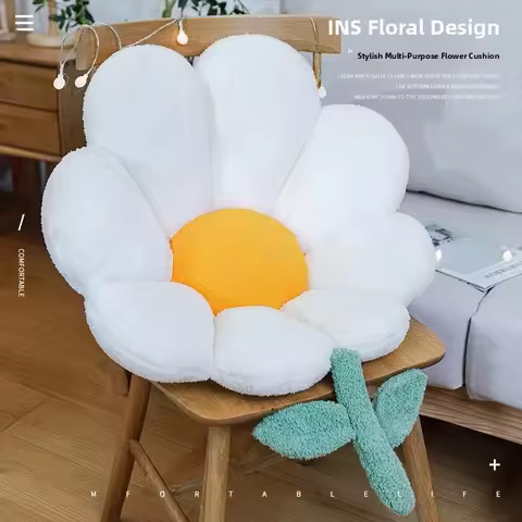Floral Plu Cuion Office Sitting Barest Inteated Cute Chair Pad Super Soft Living Room Velvet Butt Pa
