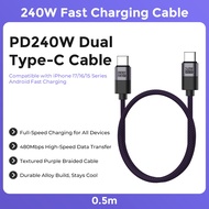 240W PD3.1 Fast Charging Cable Type C to C Cable for Phone 17 Pro 16 Laptop Data Transfer Cord 0.16m
