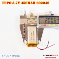 3.7v 450mAh Li-Po Battery 602040 (Li-Polymer) For Endoscope, GPS Navigation, Electronic Scales, Reco