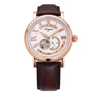 ARIES GOLD AUTOMATIC INSPIRE GAUNTLET VINTAGE ROSE GOLD STAINLESS STEEL G 903 RG-W BROWN LEATHER STRAP MEN'S WATCH