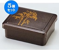 Set of 5 Echizen Lacquerware (A) Nail Kake Sensuji Bowl Heavy Pearl Wakatake Vermilion Lacquer [6.2 