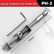 Spring-Loaded Screw Holder Drill Bit Anti-Drop Screwdriver Bit Fixing Clamp Set Screw Holder Drill B