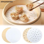100PCS Round air fryer paper Double-sided silicone oil paper greaseproof paper Air fryer greaseproof pad paper Steamer paper