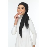 Tudung Bawal Cotton Square 45 - Black