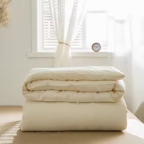 Twin Queen White Cotton Duvet Insert 100%Cotton Quilted Fluffy Comforter All Season Ultra-Soft Skin-