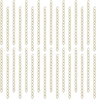 UNICRAFTALE Pack of 80 Extension Chains 45~52 mm End Chains Stainless Steel Extension Chain Gold Cha