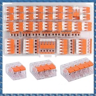 (WUSG) 75Pcs for 221 Electrical Connectors Wire Block Clamp Terminal Cable Reusable Mini Quick Home 