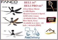 Fanco Heli 56" &amp; Heli Pro 66" DC Ceiling Fan with 3 Tone LED Light Kit and Remote  / Express Delivery