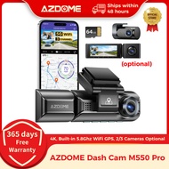 Upgrade AZDOME M550 Pro Dash Cam 4K Front Dashcam Auto 5.8Ghz Wi-Fi GPS G-sensor Car DVR 6 IR Night 