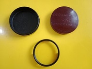 Bessa II, 30's 德國 Hugo Arnz, Jena 37mm clip- on "夾 " Ultrasorban Filter 淡黃色濾鏡， 全新舊貨有原裝 “電木膠盒”。配 120摺