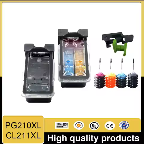 Vilaxh PG210 CL211 Compatible Ink Cartridge 210XL 211XL For Canon Pixma MP240 MP250 MP260 MP270 MP28