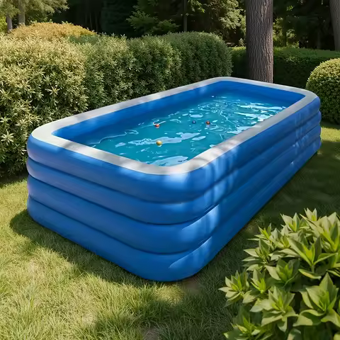 New Blue-and-white Large Swimming Pools in Multiple Sizes (3-ring and 4-ring), Extra-large Inflatabl