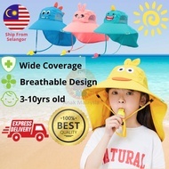 Kids Summer Hat Wide Brim Sun Hat Children Cartoon Cap Fisherman Hat Topi Pantai Topi Baby Topi Buda