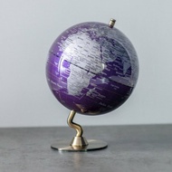 SkyGlobe 5吋深紫色金屬底座地球儀(英文版)