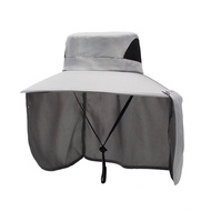 Mens Summer Waterproof Fishing Cap Outdoor Hiking Hat UV Protection Shawl Sunshade Breathable Large 