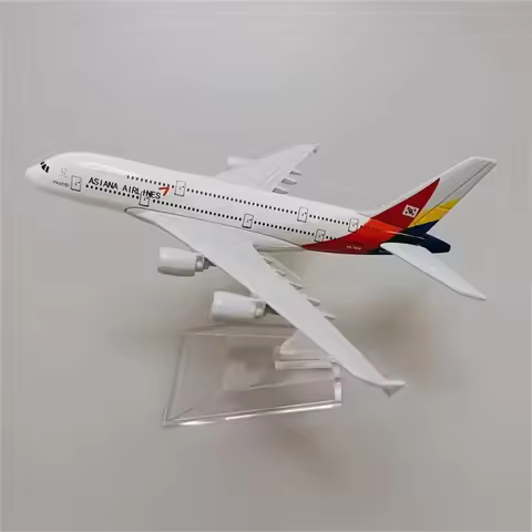 16cm Asiana Airlines Airplane Model Aircraft Diecast Metal 1/400 Scale Airplane Model Gift Collectib