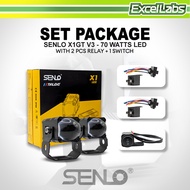 SET PACKAGE - SENLO X1GT MATRIX DRIVING LIGHT V3, A1 Switch and 2 PCS RELAY