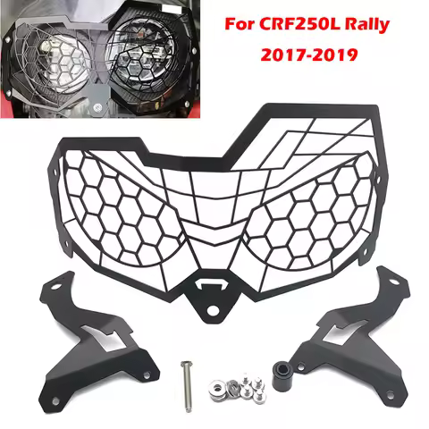 For Honda CRF250L CRF 250 L 250L Rally 2017-2019 Motorcycle Headlamp Grille Shield Guard Headlight P