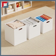 Square Cabinet Storage Box Foldable Clothes Toys Snacks Right Angle Edge Storage Box 33cm with Lid S