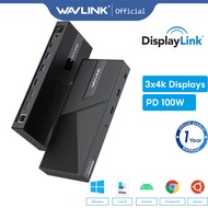 Wavlink USB-C Displaylink Universal Triple 4K Display Docking Station 12-IN-1 Hub Supports 3 Monitor