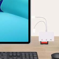 Type C + Lightning Dual-Line Three-In-One Converter, Supporting Mouse, Keyboard And USB Converter, M