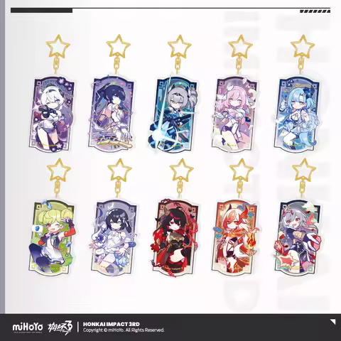 Original Official Game Honkai Impact 3 Cosplay Kiana Kaslana Raiden Mei Cosplay Acrylic Keychain Bag