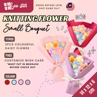 Korean Style Flower Bouquet Knitting Crochet Gift Teacher, Mother, Valentine, Birthday, (Bunga Kait)