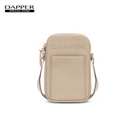 DAPPER กระเป๋าสะพายข้าง Monochrome Nylon Phone Bag สีเบจ