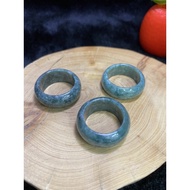 jade rings thicker wider dark green Myanmar jade ring