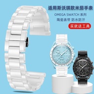 2024 new Suitable for OMEGA SWATCH ceramic strap Omega Swatch joint planet series watch strap for men and women