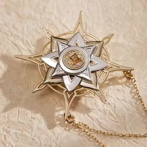 Albedo Brooch Cosplay Game Theme Metal Badge Pin Anime Party Accessories Costumes Props Gifts