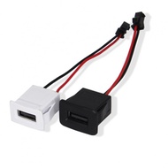 USB Power Connector Fireproof USB Charging Port Connector With Cable Terminals