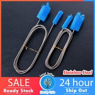 🐟Stainless Steel🐟 Fish Tank Water Filter Pump Pipe Air Tube Hose Spring Cleaning