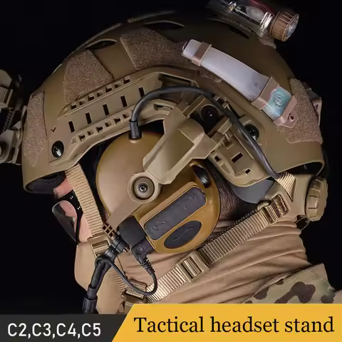 Tactical Headphone Holder, Helmet Rail Mounting Headphone Base, Military Helmet Headphone Adapter, f