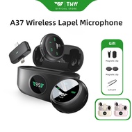 TNW A37 Wireless Lavalier Microphone Noise Cancelling Magnetic Button Mic Dual-Channel IOS Type-c