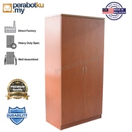 2 Door Wardrobe Maple Woodgrain / Wardrobe closet  / Wardrobe cabinet / Almari Perabotku.my