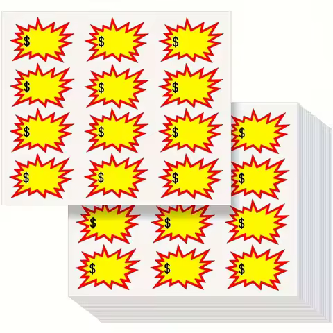 120 Pcs Price Tags Stickers Adhesive Large Sale Sticker Garage Sale Price Stickers Yard Sale Pricing