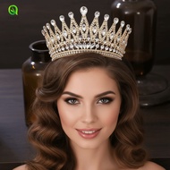JNBYE Baroque Crown, Vintage Antique Bronze Queen Tiara Crown, Luxury Elegant Shiny Adjustable Ancie