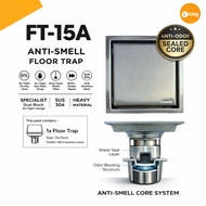 Living Fair - 15x15cm Anti Smell Anti Pest Floor Trap Tile Insert Floor Trap Anti-Odor Stainelss ste