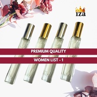 Premium Women Perfume List 1 High EDP Parfum Inspired Bandung Berkualiti Tinggi Dan Tahan Lama
