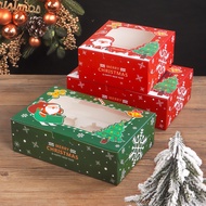 Christmas Cupcake Packaging Box, Cupcake Box with Transparent Window, Mousse Dessert Packaging Box, 