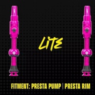 MUC-OFF Tubeless Valve Set Big Bore Lite | black AL7075 Aircraft Grade AL