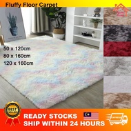 Fluffy Floor Mat Rug Living Room Karpet Bulu Lembut Gradient Carpet Sheggy Alas Lantai Floor Doormat