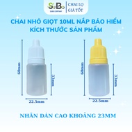 10ml extraction jar (combo of 1000 jars) with white and yellow lid, 10ml essential oil dropper bottl